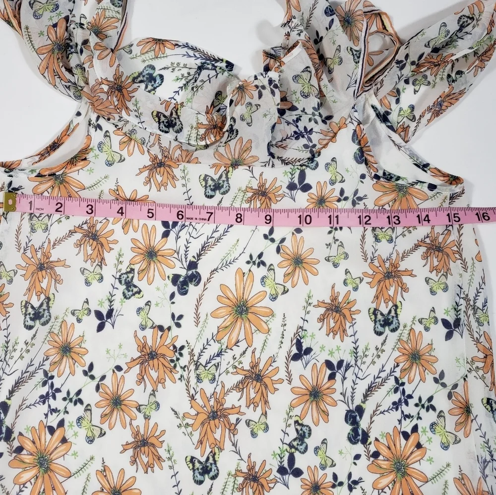 Max Studio Floral Ruffled Dress Size XS Maxi - Picture 12 of 12